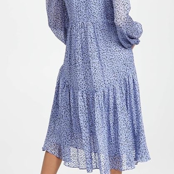 Joie Harlie gathered leopard-print fil coupé chiffon midi dress - XS - Picture 4 of 10